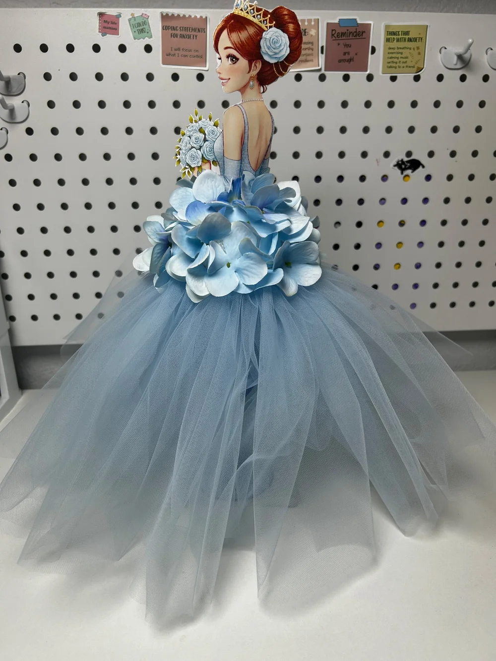 5-Pc Blue Princess Cups Centerpieces Mis 15 / Sweet 16 Decor